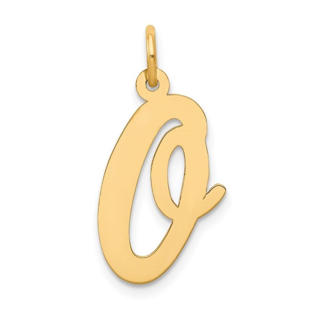 Kazi Luxury 14k Yellow Gold Large Script Letter O… - image 1